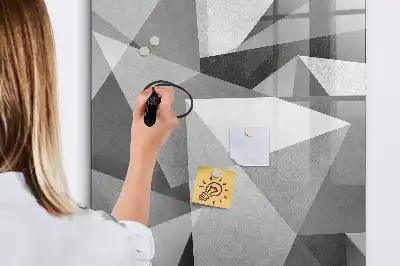 Magnettavla med geometriskt abstrakt motiv
