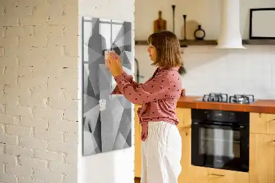 Magnettavla med geometriskt abstrakt motiv