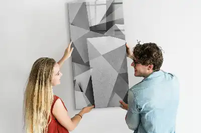 Magnettavla med geometriskt abstrakt motiv