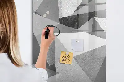 Magnettavla med geometriskt abstrakt motiv