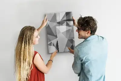 Magnettavla med geometriskt abstrakt motiv