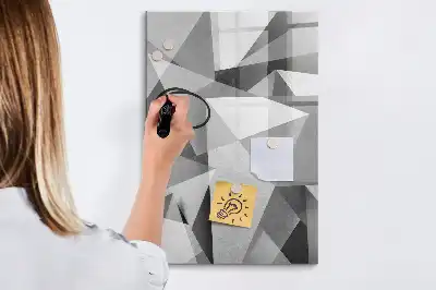 Magnettavla med geometriskt abstrakt motiv