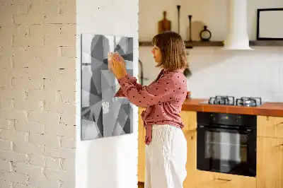 Magnettavla med geometriskt abstrakt motiv