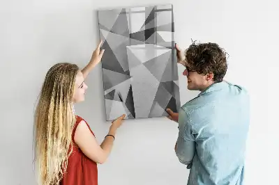 Magnettavla med geometriskt abstrakt motiv