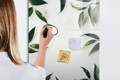 Tavla att skriva på ram med gröna blad