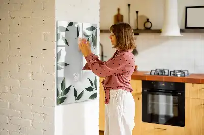 Tavla att skriva på ram med gröna blad