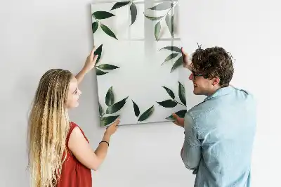 Tavla att skriva på ram med gröna blad