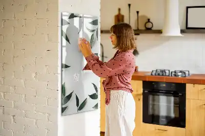 Tavla att skriva på ram med gröna blad