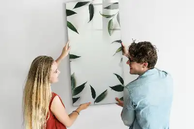 Tavla att skriva på ram med gröna blad