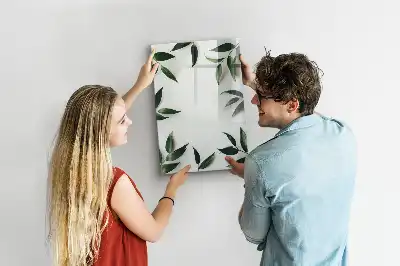 Tavla att skriva på ram med gröna blad