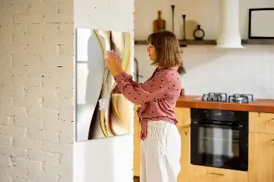 Magnettavla för ritning gyllene vågabstraktion
