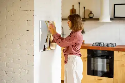 Magnettavla för ritning gyllene vågabstraktion