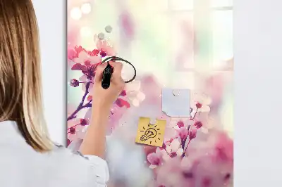 Magnettavla för ritning med motiv av vårblommor
