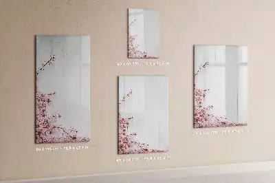 Magnettavla för ritning med motiv av blommor på trä