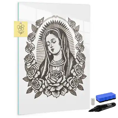 Magnettavla för ritning med motiv av Vår fru av Guadalupe