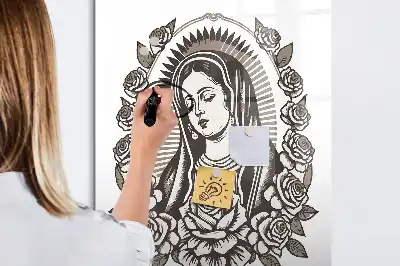 Magnettavla för ritning med motiv av Vår fru av Guadalupe