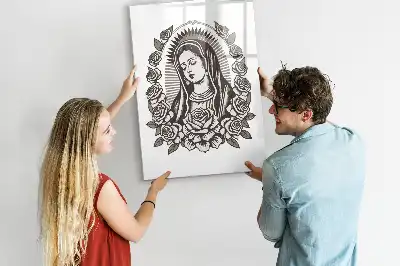 Magnettavla för ritning med motiv av Vår fru av Guadalupe