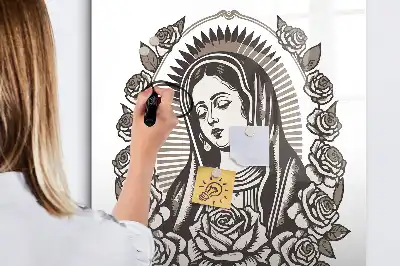 Magnettavla för ritning med motiv av Vår fru av Guadalupe