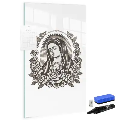 Magnettavla för ritning med motiv av Vår fru av Guadalupe