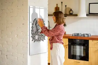 Magnettavla för ritning med motiv av Vår fru av Guadalupe