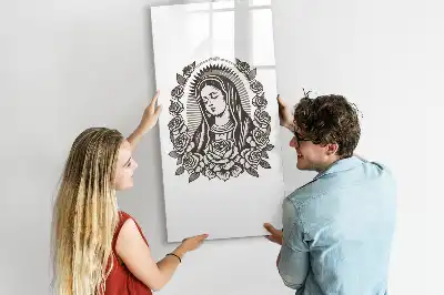 Magnettavla för ritning med motiv av Vår fru av Guadalupe