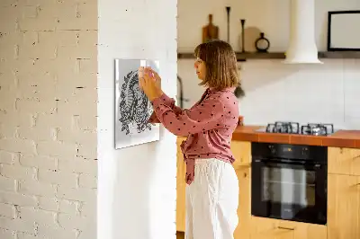 Magnettavla för ritning med motiv av Vår fru av Guadalupe