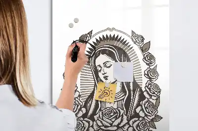 Magnettavla för ritning med motiv av Vår fru av Guadalupe