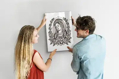 Magnettavla för ritning med motiv av Vår fru av Guadalupe
