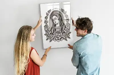 Magnettavla för ritning med motiv av Vår fru av Guadalupe