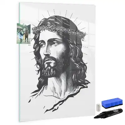 Tavla att skriva på med motiv av Jesus Kristus