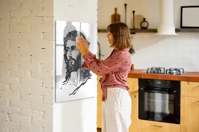 Tavla att skriva på med motiv av Jesus Kristus