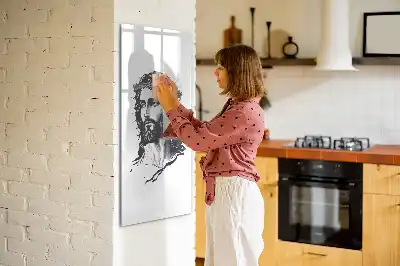Tavla att skriva på med motiv av Jesus Kristus