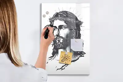 Tavla att skriva på med motiv av Jesus Kristus