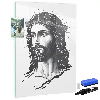 Tavla att skriva på med motiv av Jesus Kristus