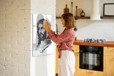 Tavla att skriva på med motiv av Jesus Kristus