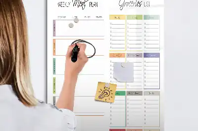 Veckomeny magnetisk skrivtavla för planering