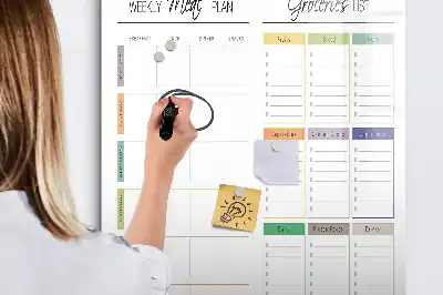 Veckomeny magnetisk skrivtavla för planering
