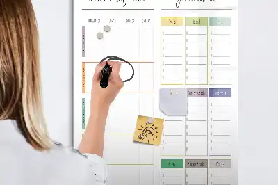 Veckomeny magnetisk skrivtavla för planering