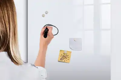 Magnettavla för ritning naturvit