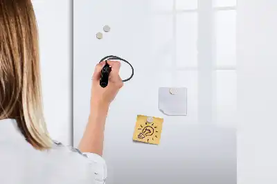 Magnettavla för ritning naturvit