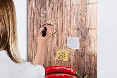 Magnettavla för ritning med motiv av chili på träbräda