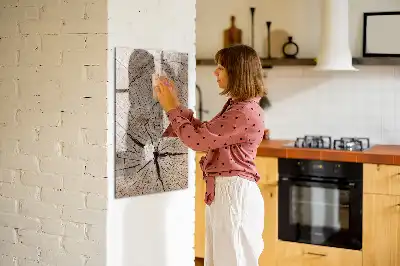 Magnettavla för ritning motiv med tvärsnitt av trädstam