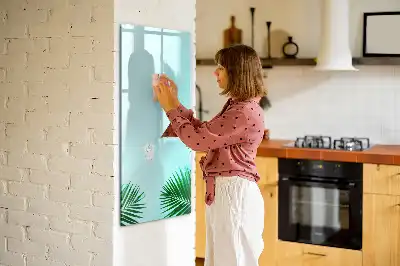 Tavla att skriva på med motivet exotiska blad