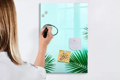 Tavla att skriva på med motivet exotiska blad