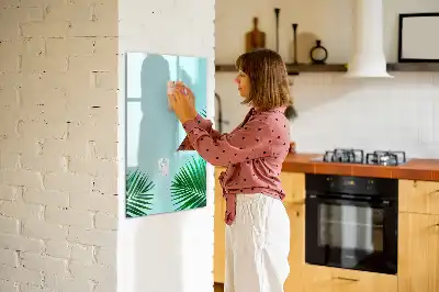Tavla att skriva på med motivet exotiska blad