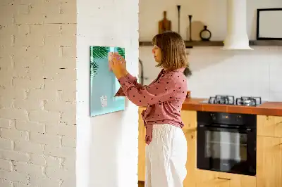 Magnettavla för ritning med palmbladsmotiv