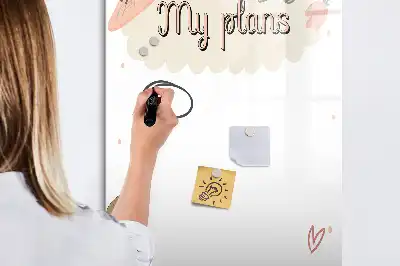Tavla att skriva på mina planer
