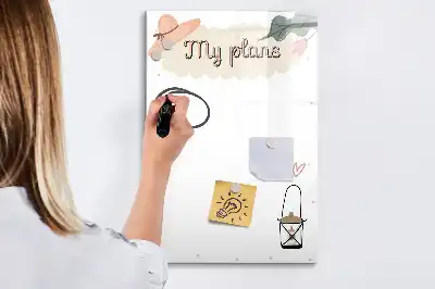 Tavla att skriva på mina planer