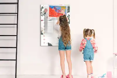 Magnettavla för ritning dekorativ list