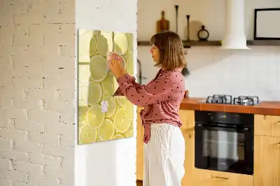 Magnettavla för ritning med motiv av citronskivor